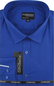 Niebieska koszula Forenzo z długim rękawem z tkaniny