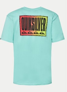 Niebieski t-shirt Quiksilver w stylu casual z krótkim rękawem