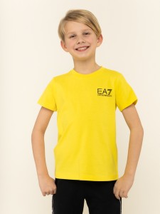 Żółta koszulka dziecięca Emporio Armani z krótkim rękawem