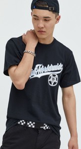 T-shirt HUF w młodzieżowym stylu z bawełny z nadrukiem