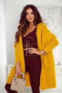 Żółty sweter Etnee w stylu casual
