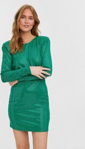 Zielona sukienka Vero Moda w stylu casual z dekoltem w kształcie litery v mini