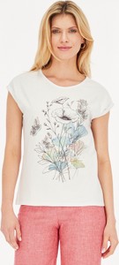 T-shirt POTIS & VERSO z nadrukiem z okrągłym dekoltem