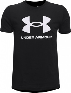 Czarna koszulka dziecięca Under Armour z krótkim rękawem