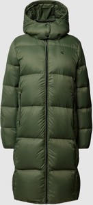 Zielony płaszcz Calvin Klein z kapturem