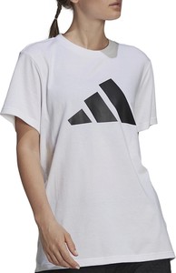 T-shirt Adidas z bawełny z okrągłym dekoltem