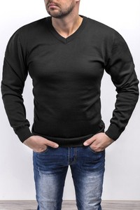 Czarny sweter Risardi w stylu casual