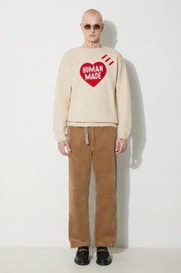 Sweter Human Made z okrągłym dekoltem w młodzieżowym stylu z bawełny