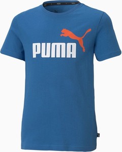 Niebieska bluzka dziecięca Puma dla dziewczynek z bawełny