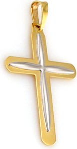Lovrin złoty krzyż 585 z diamentowaniem na prezent 14kt