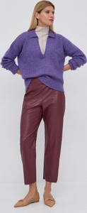 Fioletowy sweter Patrizia Pepe z wełny w stylu casual