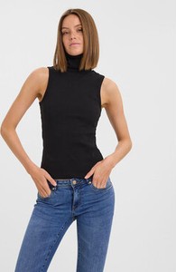 Czarna bluzka Vero Moda bez rękawów w stylu casual