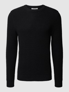 Czarny sweter Review z bawełny w stylu casual