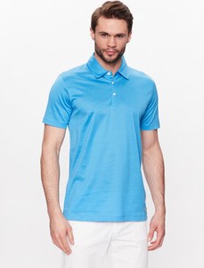 Niebieska koszulka polo Baldessarini w stylu casual z krótkim rękawem