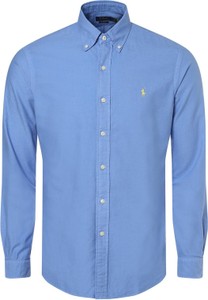 Niebieska koszula POLO RALPH LAUREN z bawełny w stylu casual z długim rękawem