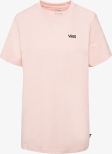 Różowy t-shirt Vans z krótkim rękawem