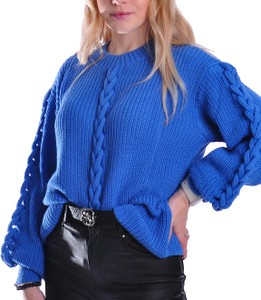 Niebieski sweter Marka Niezdefiniowana z wełny