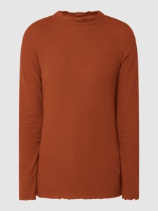Pomarańczowa bluzka Tom Tailor Denim w stylu casual z długim rękawem z bawełny