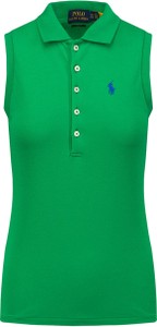 Zielona bluzka POLO RALPH LAUREN z tkaniny bez rękawów w stylu klasycznym