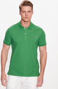 Zielona koszulka polo Lacoste w stylu casual z krótkim rękawem