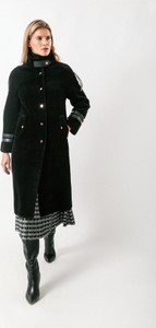 Czarny płaszcz Molton bez kaptura w stylu casual