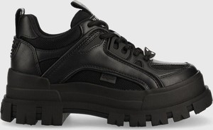 Czarne buty sportowe Buffalo na platformie