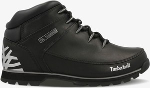 Czarne buty zimowe Timberland w sportowym stylu sznurowane