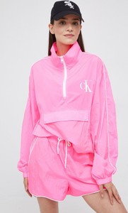 Różowa kurtka Calvin Klein w stylu casual bez kaptura