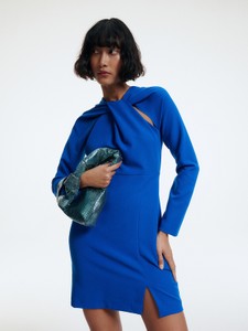 Niebieska sukienka Reserved w stylu casual z długim rękawem mini