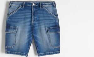 Niebieskie spodenki Reserved w stylu casual z jeansu