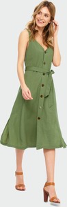 Zielona sukienka Greenpoint midi z dekoltem w kształcie litery v