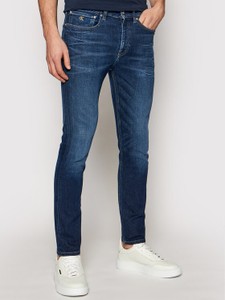 Niebieskie jeansy Calvin Klein w stylu casual z jeansu