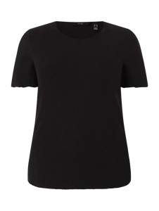 Czarna bluzka Vero Moda z krótkim rękawem w stylu casual z bawełny