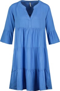 Niebieska sukienka SUBLEVEL z długim rękawem w stylu casual mini