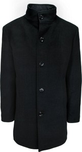 Czarny płaszcz męski Zanardi Trade z wełny
