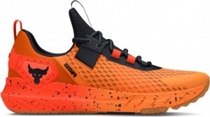 Pomarańczowe buty sportowe Under Armour w sportowym stylu sznurowane