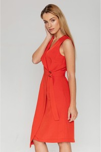 Czerwona sukienka Bialcon mini bez rękawów