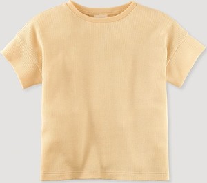 Żółta koszulka dziecięca hessnatur z bawełny