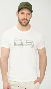 T-shirt Volcano z krótkim rękawem z tkaniny z nadrukiem
