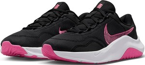 Czarne buty sportowe Nike z płaską podeszwą sznurowane z tkaniny