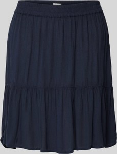 Granatowa spódnica Ichi w stylu casual z bawełny mini