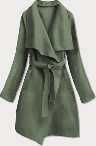 Zielony płaszcz Goodlookin.pl w stylu casual długi