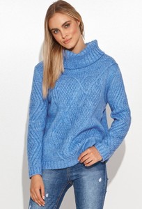 Niebieski sweter Makadamia w stylu casual