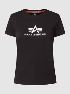 T-shirt Alpha Industries z okrągłym dekoltem w młodzieżowym stylu z dżerseju
