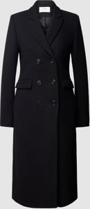 Czarny płaszcz Ivy Oak z wełny bez kaptura w stylu casual