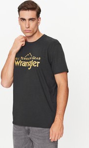 Czarny t-shirt Wrangler z krótkim rękawem