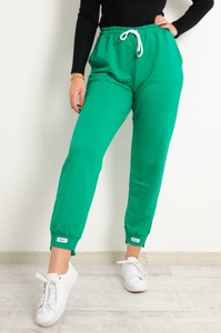 Zielone spodnie sportowe Olika w stylu casual