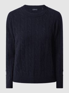 Granatowy sweter Gant z wełny