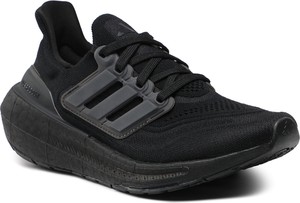 Czarne buty sportowe Adidas w sportowym stylu sznurowane z płaską podeszwą