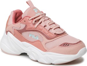 Różowe buty sportowe Fila w sportowym stylu